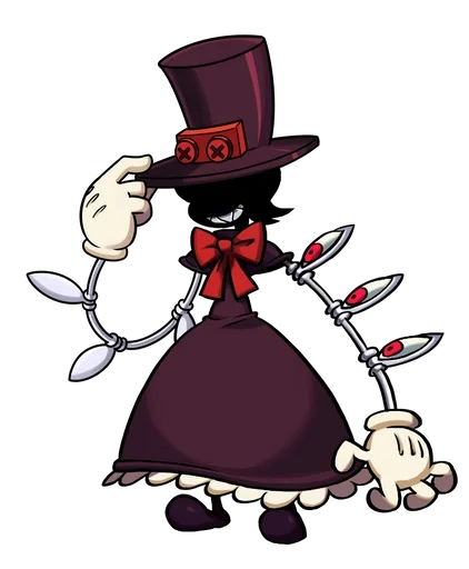 Sticker from the "Peacock, Skullgirls" sticker pack