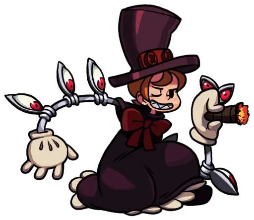 Sticker from the "Peacock, Skullgirls" sticker pack