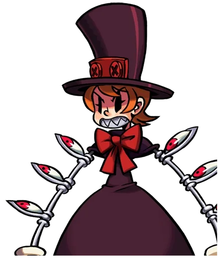 Sticker from the "Peacock, Skullgirls" sticker pack