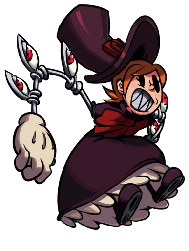 Sticker from the "Peacock, Skullgirls" sticker pack