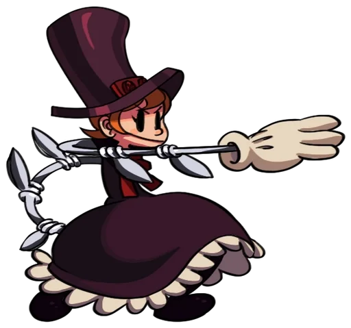 Sticker from the "Peacock, Skullgirls" sticker pack