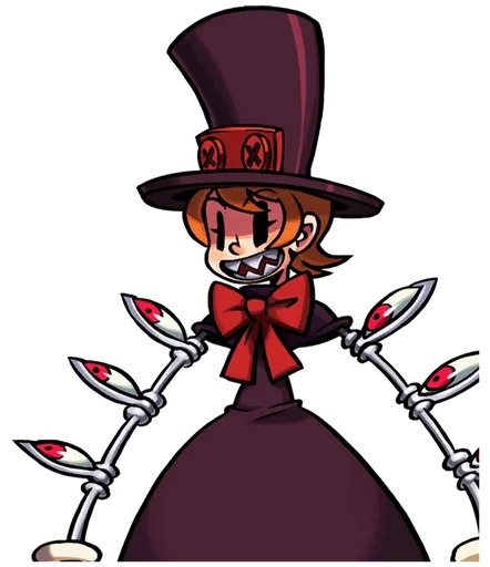 Sticker from the "Peacock, Skullgirls" sticker pack