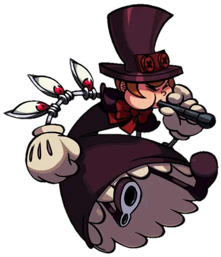 Sticker from the "Peacock, Skullgirls" sticker pack