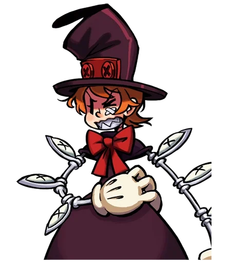 Sticker from the "Peacock, Skullgirls" sticker pack