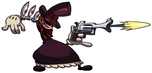 Sticker from the "Peacock, Skullgirls" sticker pack