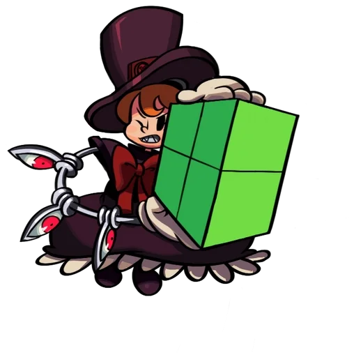 Sticker from the "Peacock, Skullgirls" sticker pack