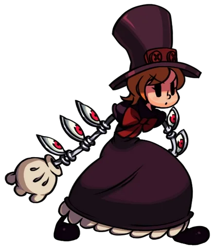 Sticker from the "Peacock, Skullgirls" sticker pack