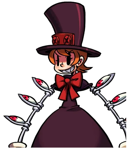 Sticker from the "Peacock, Skullgirls" sticker pack