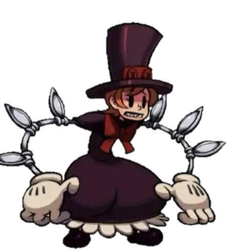 Sticker from the "Peacock, Skullgirls" sticker pack