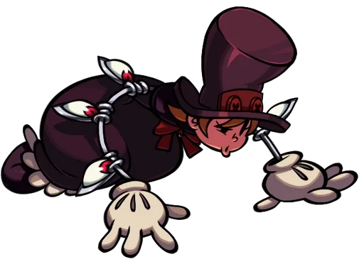 Sticker from the "Peacock, Skullgirls" sticker pack