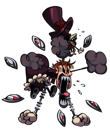 Sticker from the "Peacock, Skullgirls" sticker pack