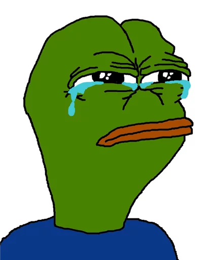 Sticker Pepe Crying?