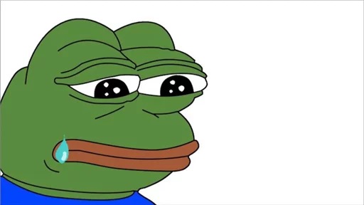 Sticker from the "Pepe Crying?" sticker pack