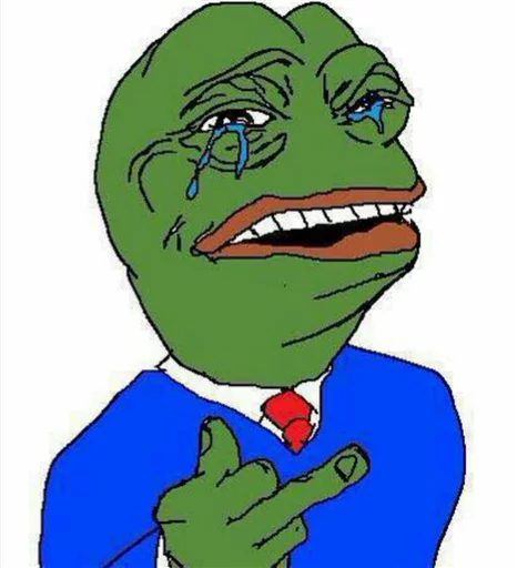 Sticker from the "Pepe Crying?" sticker pack