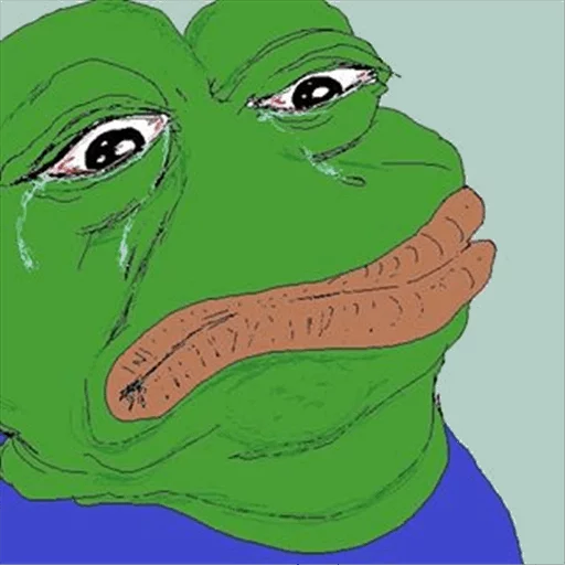 Sticker from the "Pepe Crying?" sticker pack