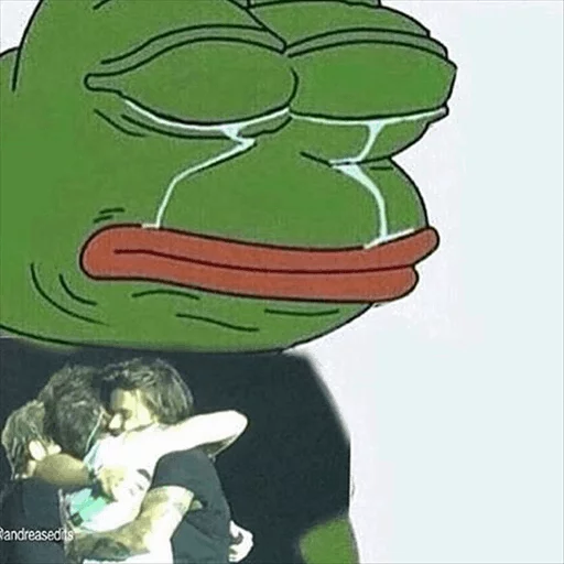 Sticker from the "Pepe Crying?" sticker pack