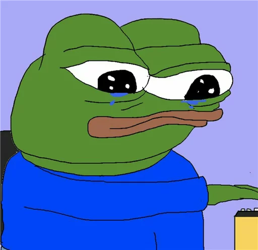 Sticker Pepe Crying?