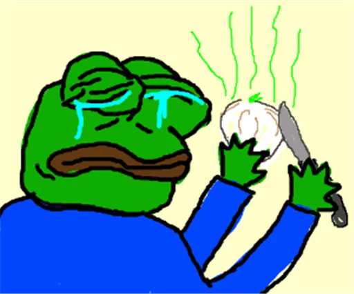 Sticker from the "Pepe Crying?" sticker pack