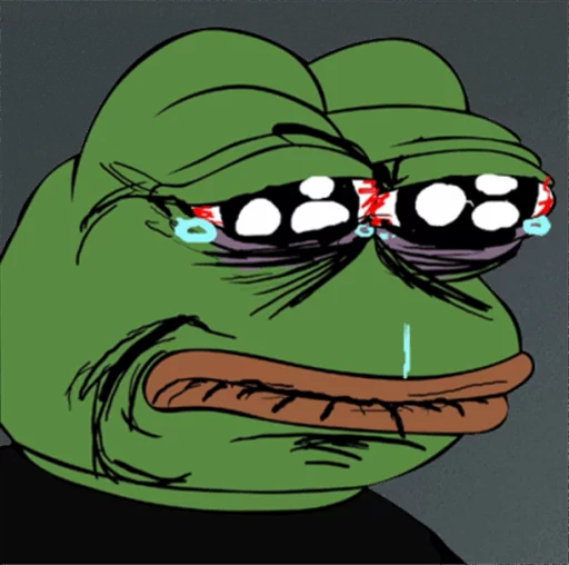 Стикер из набора "Pepe Crying?"