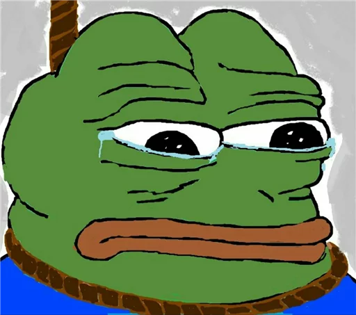 Стикер из набора "Pepe Crying?"