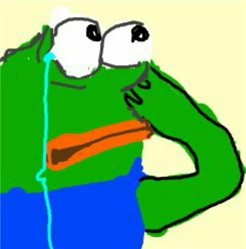 Sticker from the "Pepe Crying?" sticker pack