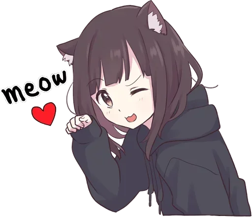 Sticker from the "Menhera-chan" sticker pack