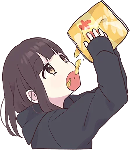 Sticker from the "Menhera-chan" sticker pack