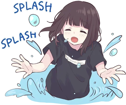 Sticker from the "Menhera-chan" sticker pack