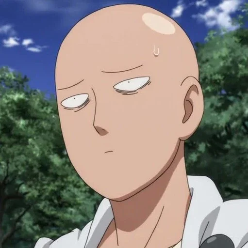 Sticker from the "One Punch Man Saitama" sticker pack