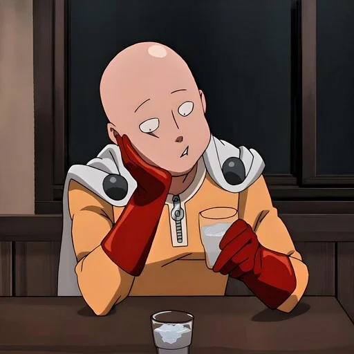 Sticker from the "One Punch Man Saitama" sticker pack