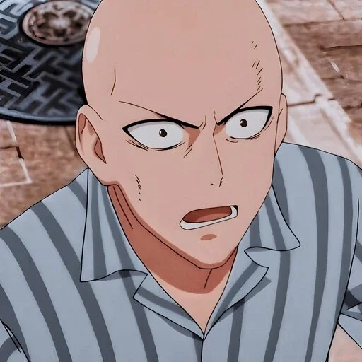 Sticker from the "One Punch Man Saitama" sticker pack