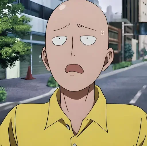 Sticker from the "One Punch Man Saitama" sticker pack