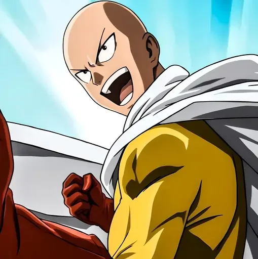 Sticker from the "One Punch Man Saitama" sticker pack