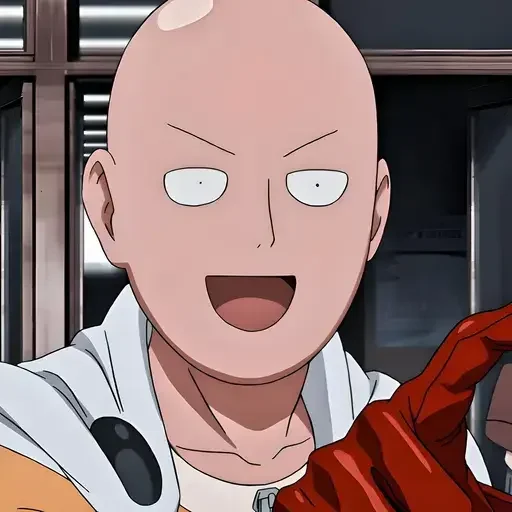 Sticker from the "One Punch Man Saitama" sticker pack