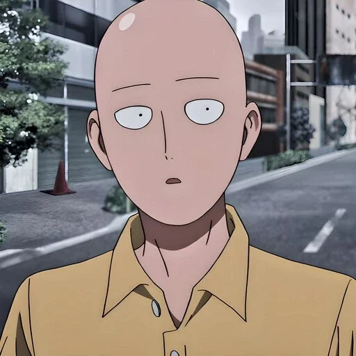 Sticker from the "One Punch Man Saitama" sticker pack