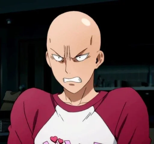 Sticker from the "One Punch Man Saitama" sticker pack