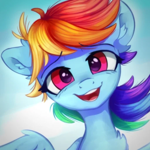 Стикер из набора "Rainbow Dash"