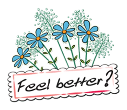 Sticker from the "Flowers and greeting card" sticker pack