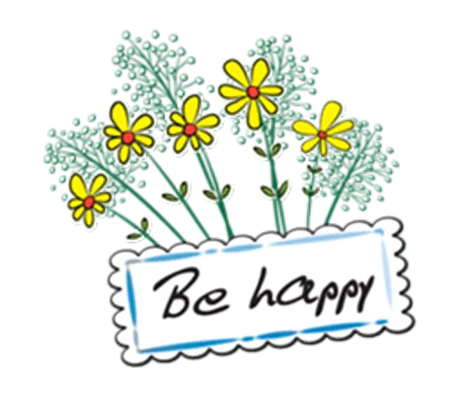 Sticker Flowers and greeting card