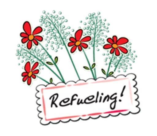 Sticker from the "Flowers and greeting card" sticker pack