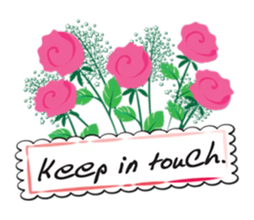 Sticker from the "Flowers and greeting card" sticker pack