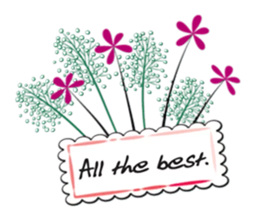 Sticker Flowers and greeting card