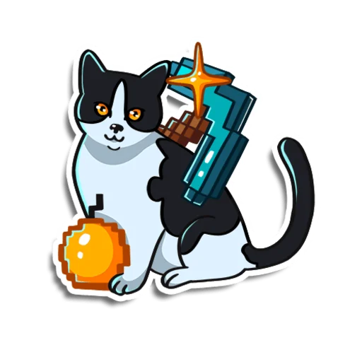 Sticker from the "Prostocraft коты" sticker pack