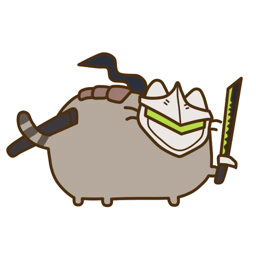 Стикер из набора "Pusheen Overwatch by Eckru"