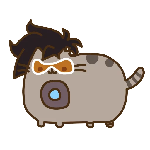 Стикер из набора "Pusheen Overwatch by Eckru"