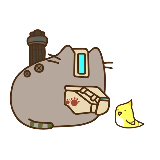 Стикер из набора "Pusheen Overwatch by Eckru"