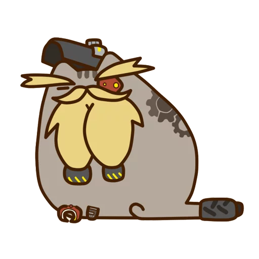 Стикер из набора "Pusheen Overwatch by Eckru"