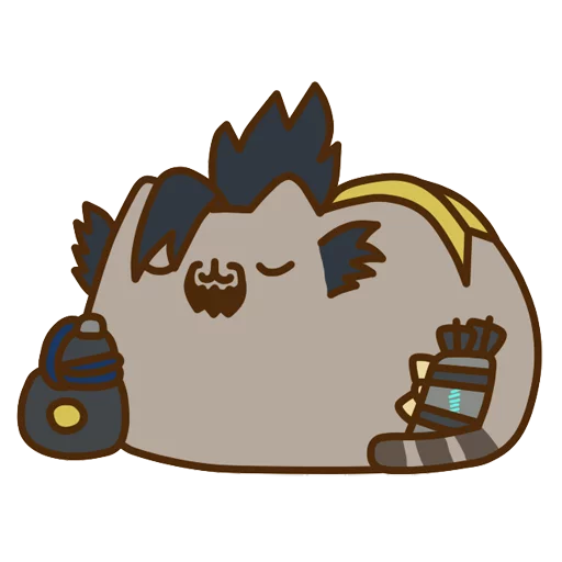 Стикер из набора "Pusheen Overwatch by Eckru"