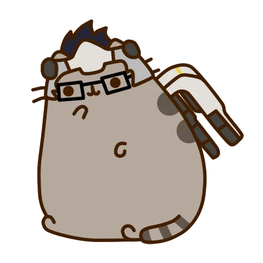 Стикер из набора "Pusheen Overwatch by Eckru"