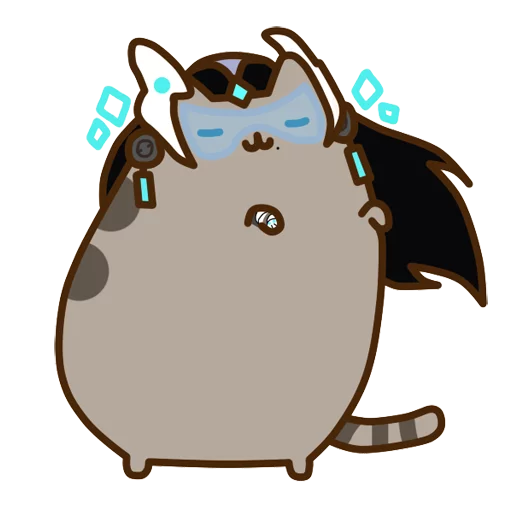 Стикер из набора "Pusheen Overwatch by Eckru"